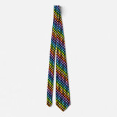 Cravate Spectre plus large Rainbow Triangles noir (Dos)