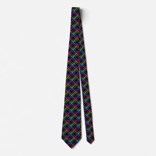 Cravate Spectrum and Black Plaid, (Devant)