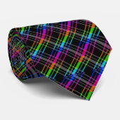 Cravate Spectrum and Black Plaid, (Roulé)