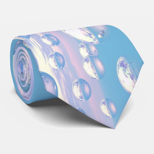 Cravate Sphères argentées 01 (Roulé)