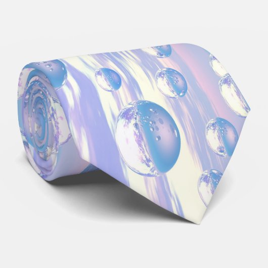 Cravate Sphères argentées 02 (Roulé)