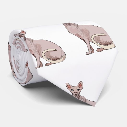 Cravate Sphynx cat (Roulé)