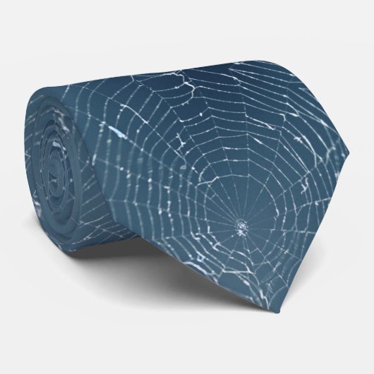 Cravate Spider Web contre le bleu (Roulé)