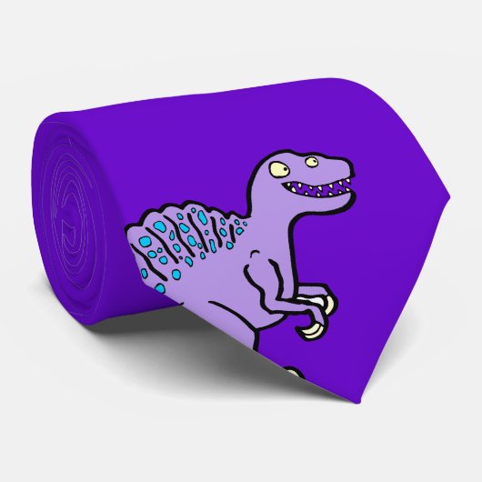 Cravate Spinosaure pourpre (Roulé)