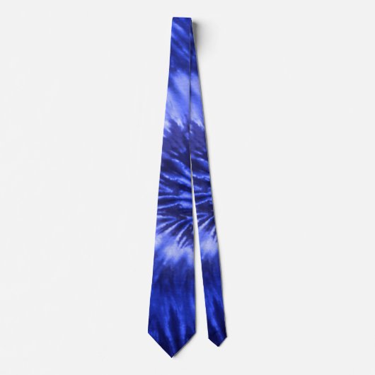 Cravate Spiral Tie-Dye - Bleu (Devant)