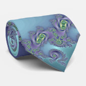 Cravate Spirale bleue/verte (cravate) (Roulé)