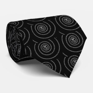Cravate Spirale pour Pi en noir