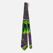 Cravate Spirale violette et verte (Devant)