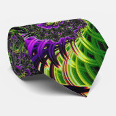 Cravate Spirale violette et verte (Roulé)