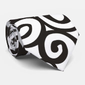 Cravate Spirales Motif noir & blanc + vos idées (Roulé)