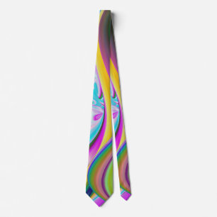 Cravate Spirit of Summer Breeze, Rainbowart Abstrait 3D