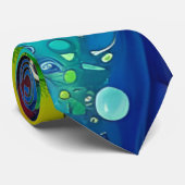 Cravate Splash ! Bulles colorées Abstraites (Roulé)