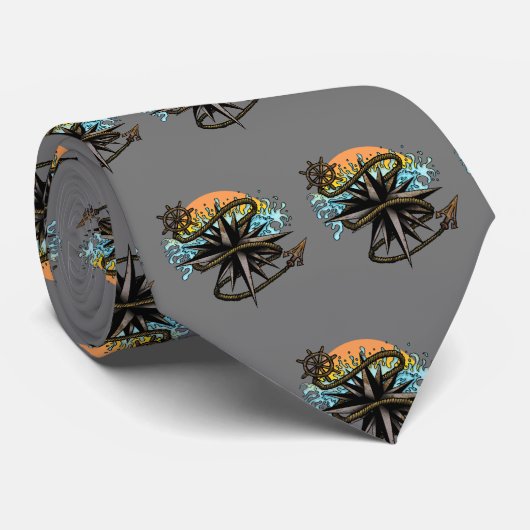 Cravate Splash Nautique (Roulé)