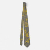 Cravate Splashes de peinture gris et jaune (Dos)