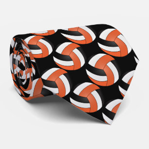 Cravate Sport Orange, White and Black Volleyball