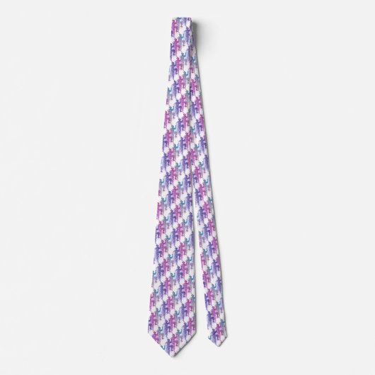 Cravate Sport Runman en Mauve, violet et rose (Devant)