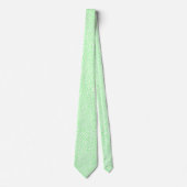 Cravate Spots aléatoires - Mint vert sur blanc (Devant)