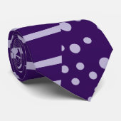 Cravate Spots et rayures 2 - Violet (Roulé)