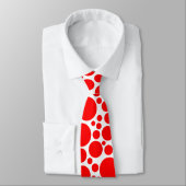 Cravate Spotty - Rouge sur blanc (Attaché)
