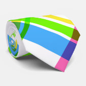 Cravate Spring vibes! Happy & Bright Plaid Neck Tie (Roulé)