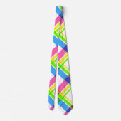 Cravate Spring vibes! Happy & Bright Plaid Neck Tie (Dos)