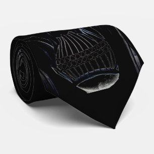 CRAVATE SQUELETTE AUX YEUX ROUGES D'HALLOWEEN