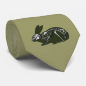 Cravate squelette de lapin (Roulé)
