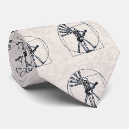 Cravate Squelette de Vitruvian (Roulé)