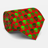 Cravate squelette gothique du crâne de noël (Roulé)