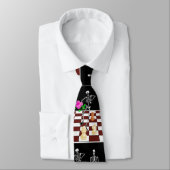 Cravate Squelettes d'échecs (Attaché)