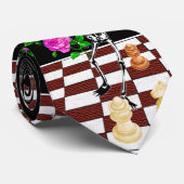 Cravate Squelettes d'échecs (Roulé)