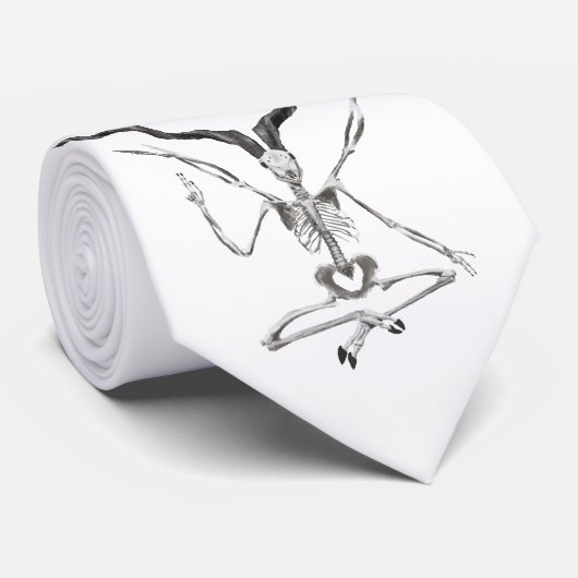 Cravate squelettique de Baphomet (Roulé)