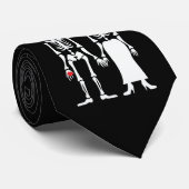 Cravate squelettique de couples de jeune mariée et (Roulé)