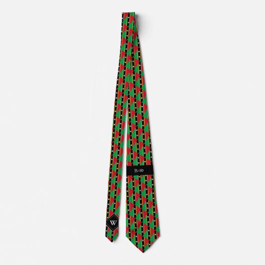 Cravate ST KITTS & NEVIS Christian Scripting Monogram Drap (Dos)