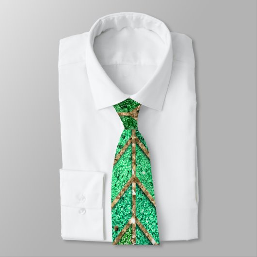 Cravate St Patrick Green Gradient Parties scintillant étin (Attaché)