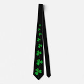 Cravate St. Patrick’s Day Green Faux Glitter Shamrock (Devant)