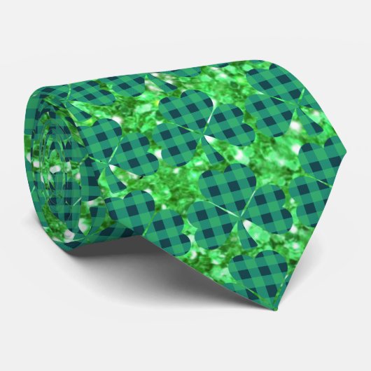 Cravate St Patrick’s day scintillant parties scintillant K (Roulé)