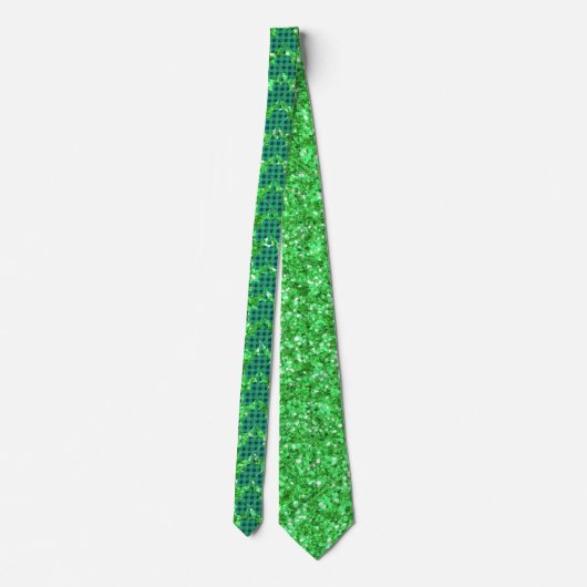 Cravate St Patrick’s day scintillant parties scintillant K (Dos)