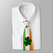 Cravate St Patrick Shamrock Clovers Irish Flag Irlande (Attaché)