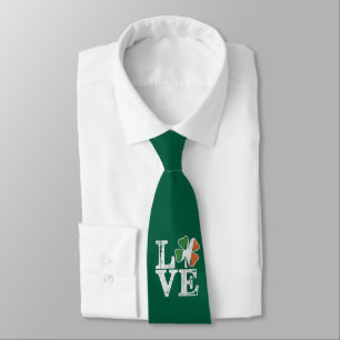 Cravate St Patricks Day Amour Chanceux Trèfle Irlandais Ve