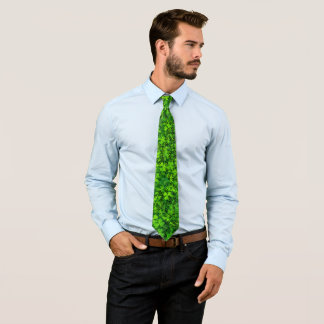 Cravate St. Patrick's Day clovers and stars Tie