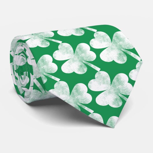Cravate St. Patrick's Day Cool Shamrock irlandais Motif (Roulé)