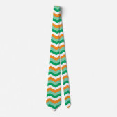 Cravate St. Patrick's Day Couleur irlandaise Chevron Neckt (Devant)