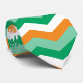 Cravate St. Patrick's Day Couleur irlandaise Chevron Neckt (Roulé)