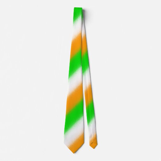 Cravate St Patrick's Day Couleurs irlandaises : Vert orang (Devant)