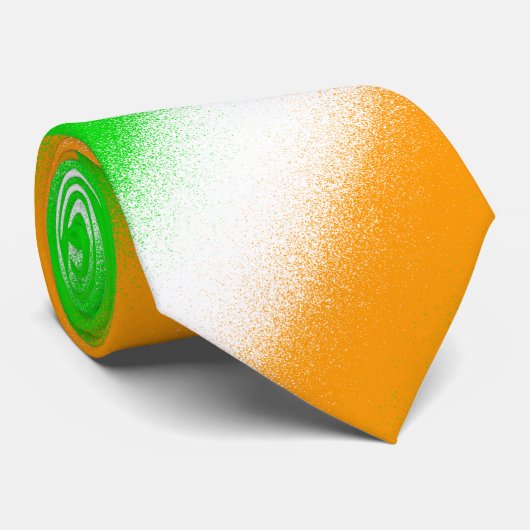 Cravate St Patrick's Day Couleurs irlandaises : Vert orang (Roulé)