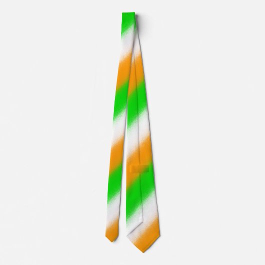 Cravate St Patrick's Day Couleurs irlandaises : Vert orang (Dos)