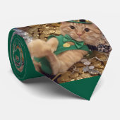 Cravate St Patrick's Day Leprechaun Cat  (Roulé)