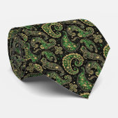 Cravate St. Patrick's Day Paisley Custom Necktie (Roulé)