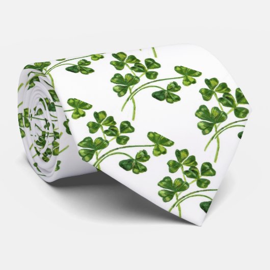 CRAVATE ST PATRICK'S DAY PARTY VERT SHAMROCK IRLANDAIS (Roulé)